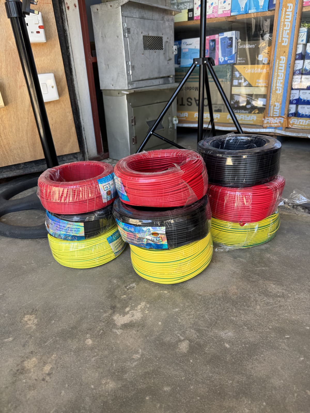 Coiled electrical cables